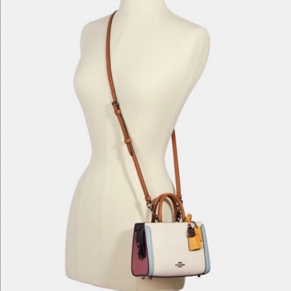 ❗️Sold Out❗️Coach Colorblock Micro Rowan Zoe Crossbody Satchel - Picture 13 of 13